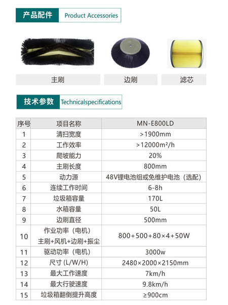 新型全封闭自卸式类乌齐扫地机MN-E800LD